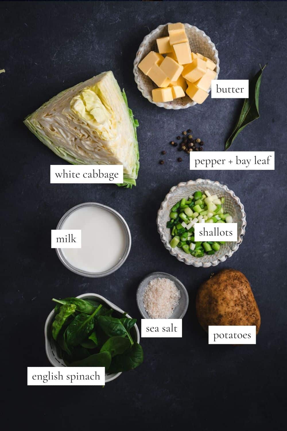 All the ingredients you need to make Colcannon Mash